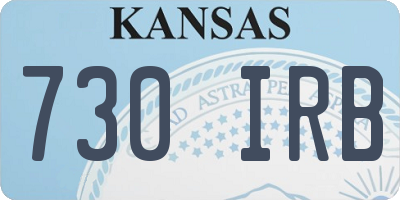 KS license plate 730IRB
