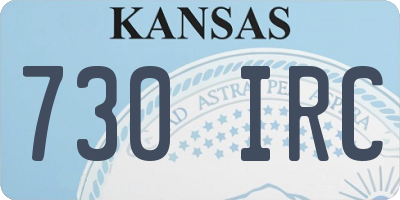 KS license plate 730IRC
