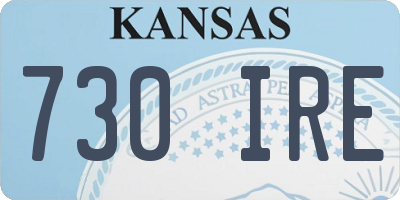 KS license plate 730IRE