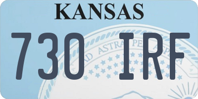 KS license plate 730IRF