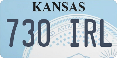KS license plate 730IRL