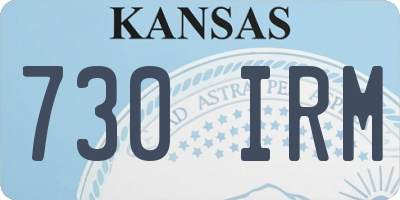 KS license plate 730IRM