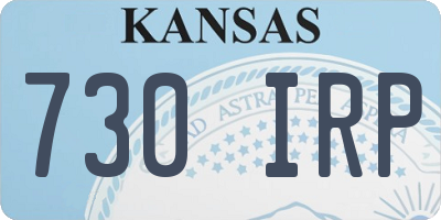 KS license plate 730IRP