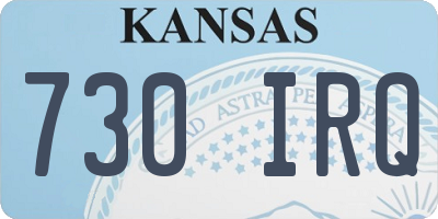 KS license plate 730IRQ