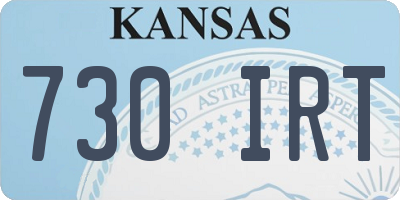 KS license plate 730IRT