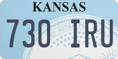 KS license plate 730IRU