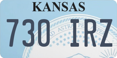 KS license plate 730IRZ