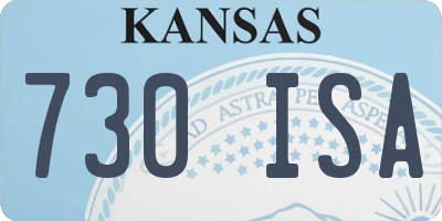 KS license plate 730ISA