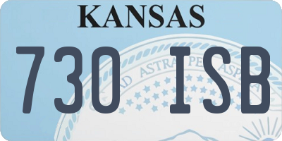 KS license plate 730ISB