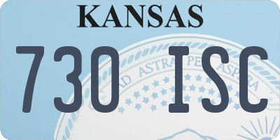 KS license plate 730ISC