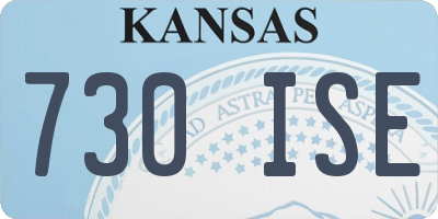 KS license plate 730ISE