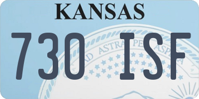 KS license plate 730ISF
