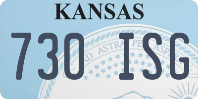 KS license plate 730ISG
