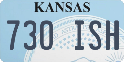KS license plate 730ISH