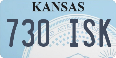 KS license plate 730ISK