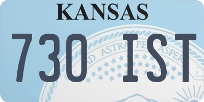 KS license plate 730IST