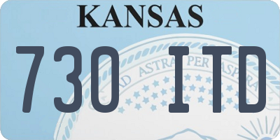 KS license plate 730ITD