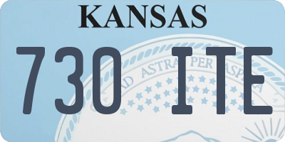 KS license plate 730ITE