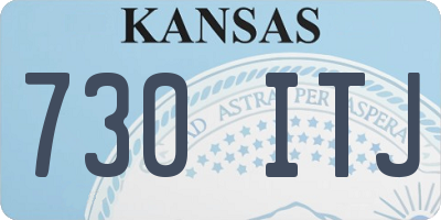 KS license plate 730ITJ