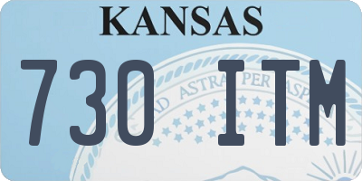KS license plate 730ITM