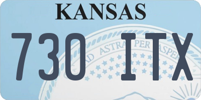 KS license plate 730ITX