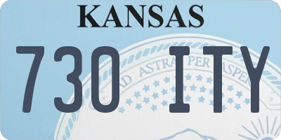KS license plate 730ITY