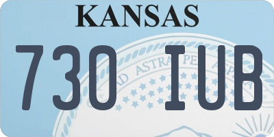 KS license plate 730IUB