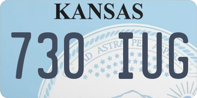 KS license plate 730IUG