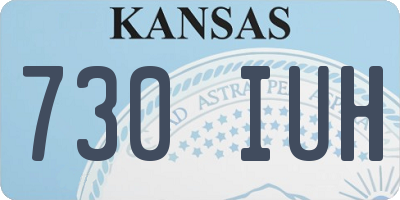 KS license plate 730IUH