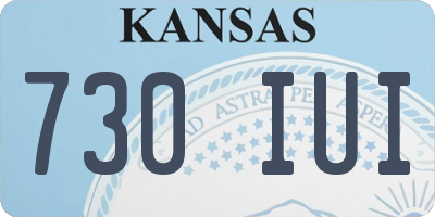 KS license plate 730IUI