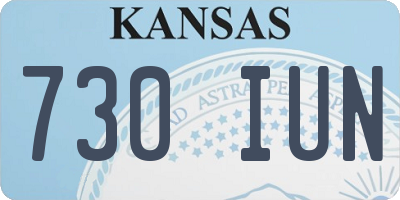 KS license plate 730IUN