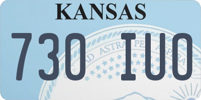 KS license plate 730IUO
