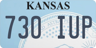 KS license plate 730IUP