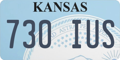 KS license plate 730IUS