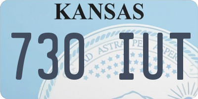 KS license plate 730IUT