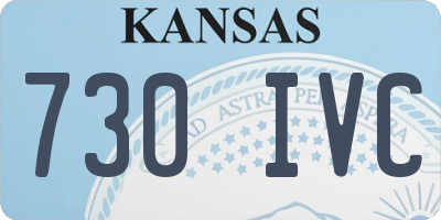 KS license plate 730IVC