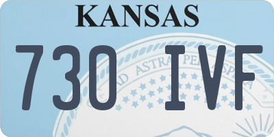 KS license plate 730IVF
