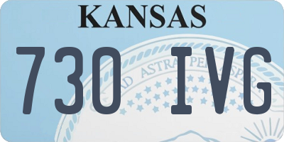 KS license plate 730IVG