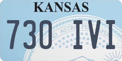 KS license plate 730IVI