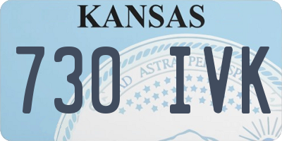 KS license plate 730IVK