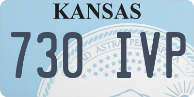 KS license plate 730IVP