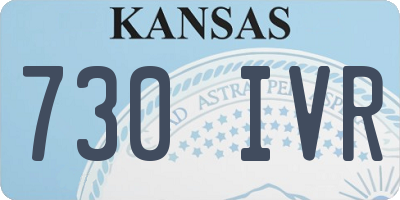 KS license plate 730IVR