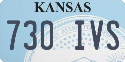 KS license plate 730IVS