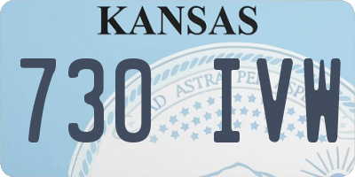 KS license plate 730IVW