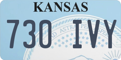 KS license plate 730IVY