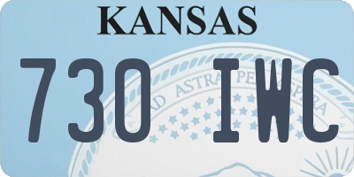 KS license plate 730IWC