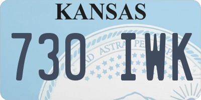 KS license plate 730IWK