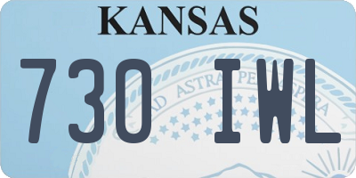 KS license plate 730IWL