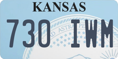 KS license plate 730IWM