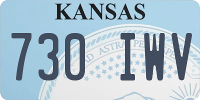 KS license plate 730IWV